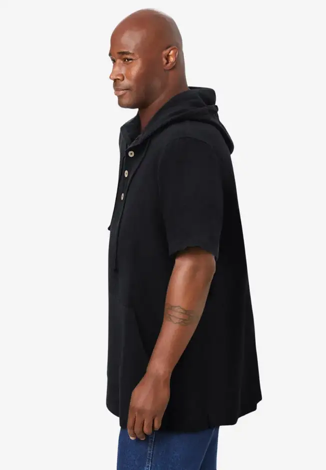 Gauze Short-Sleeve Hoodie