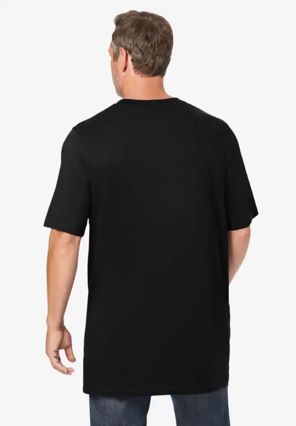 Shrink-Less Lightweight Longer-Length Crewneck T-Shirt