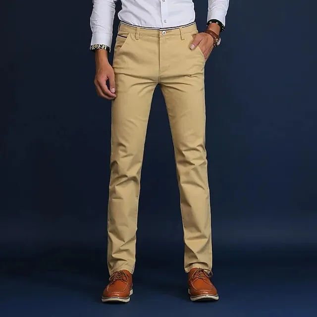Men's Stretch Straight Leg Dress Chinos