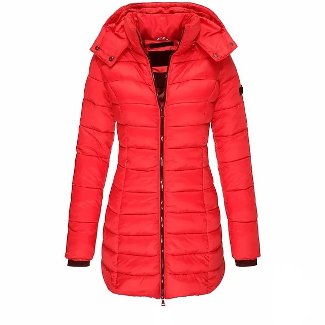 Women's Winter Warm Windproof Waterproof Mid-Length Puffer Jacket