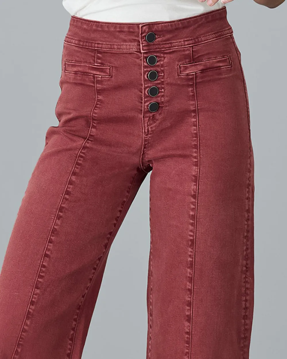 Tomato High Rise Wide Cropped Pant