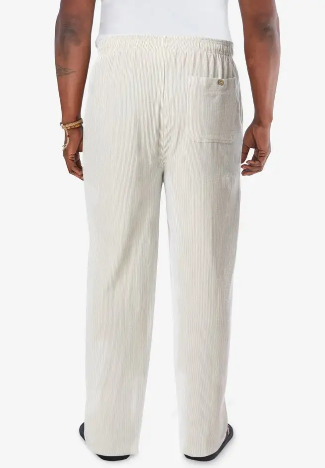 Elastic Waist Gauze Cotton Pants