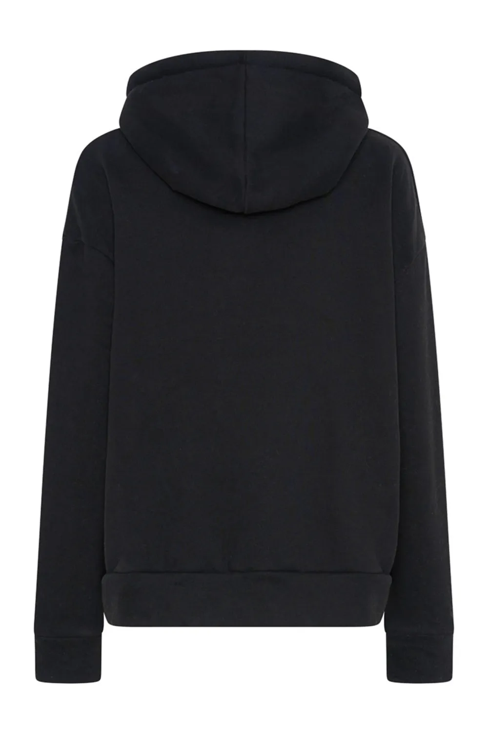 Black Comfortable Breathable Drawstring Loose  Hoodie