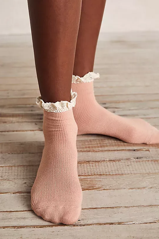 Waffle Knit Ankle Socks