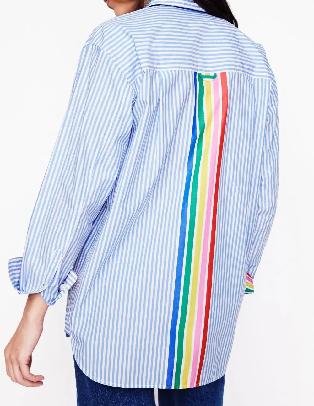 Gray Striped Pocket - Embellished Shirt