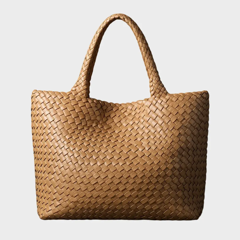 Handwoven Leather Tote Bag