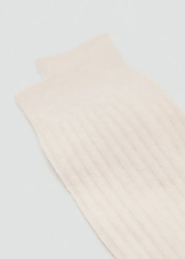 Plain Cable Knit Design Socks