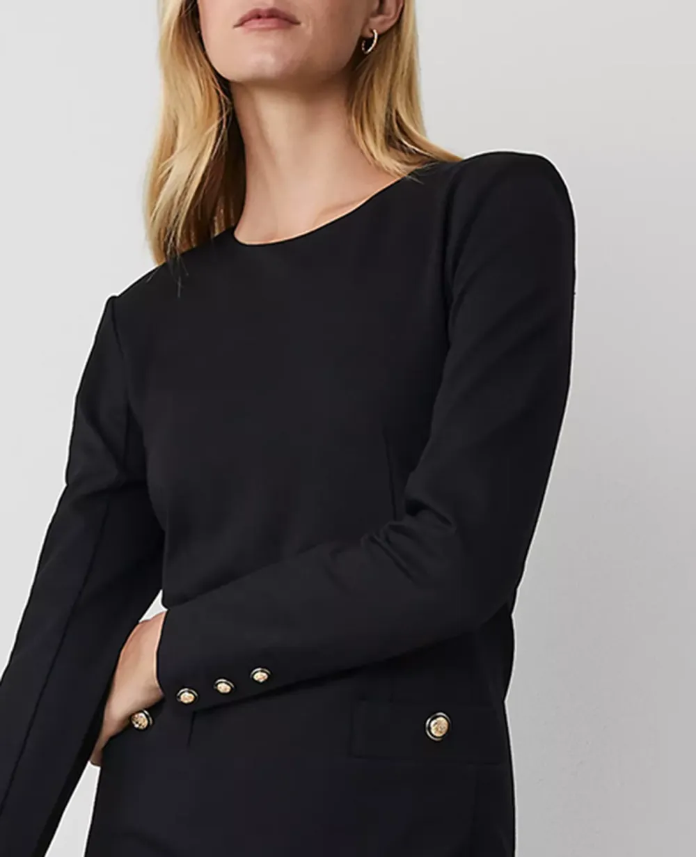 Button Sheath Dress