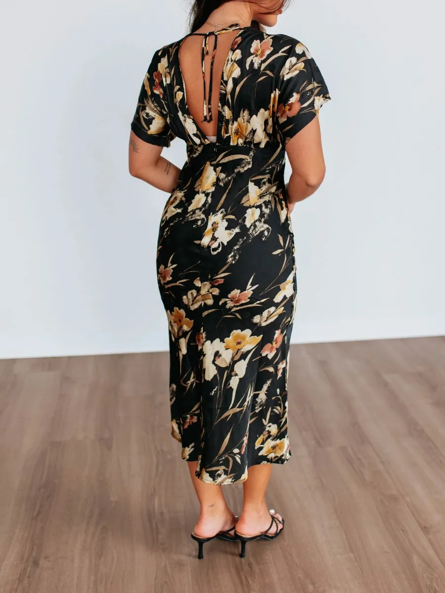 Lace Detail Floral Dress