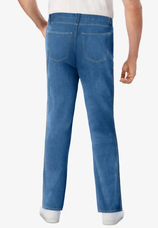 Lightweight Comfort Side-Elastic 5-Pocket Jeans
