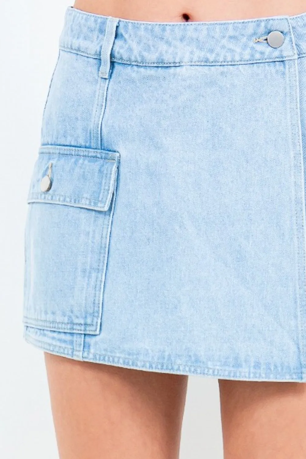 Bazi Cargo Pocket Mini Skort Shorts Skirt