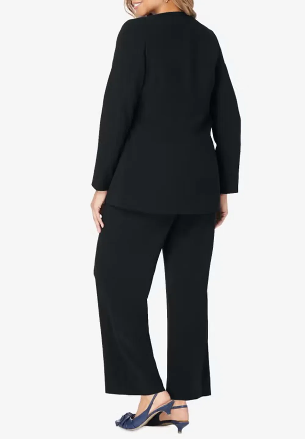 V-neck Faux Wrap Pantsuit