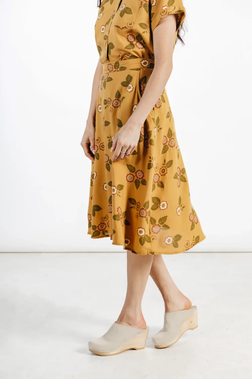 The Plants Print Casual Skirt