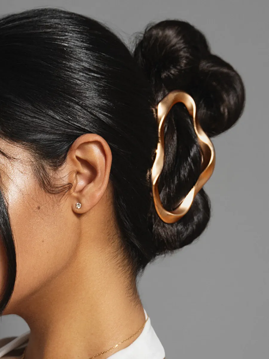 Rose Gold Wave Hair Claw