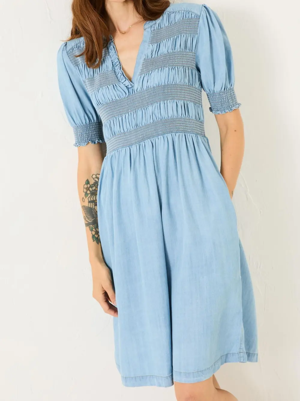 Casual Light Blue Denim Dress
