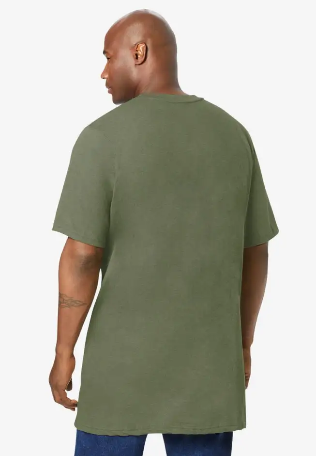 Heavyweight Longer-Length Pocket Crewneck T-Shirt