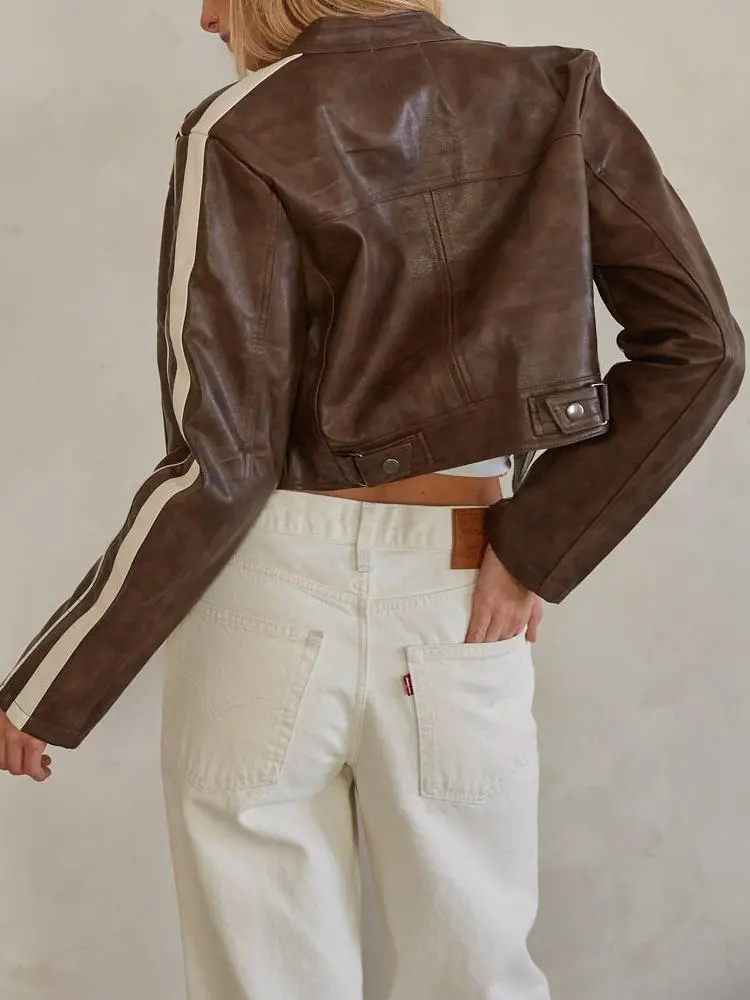 Riley Leather Cropped Jacket