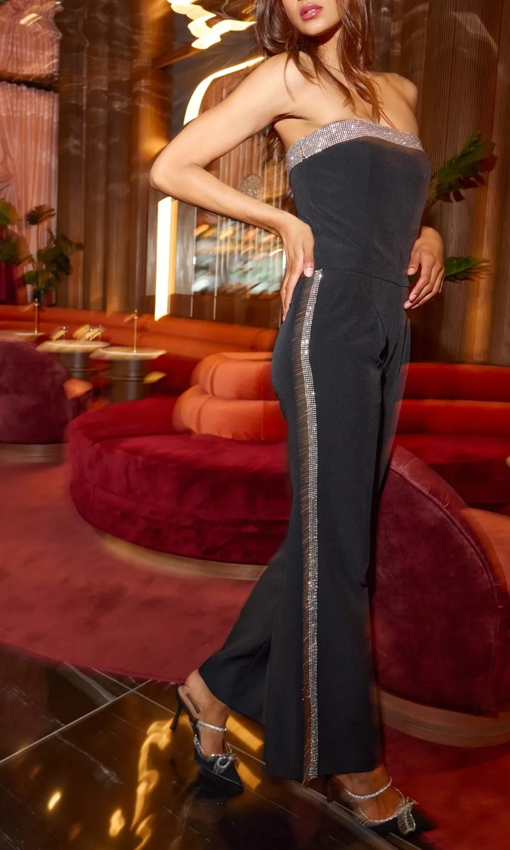 Unique Design Tube Top Jumpsuit