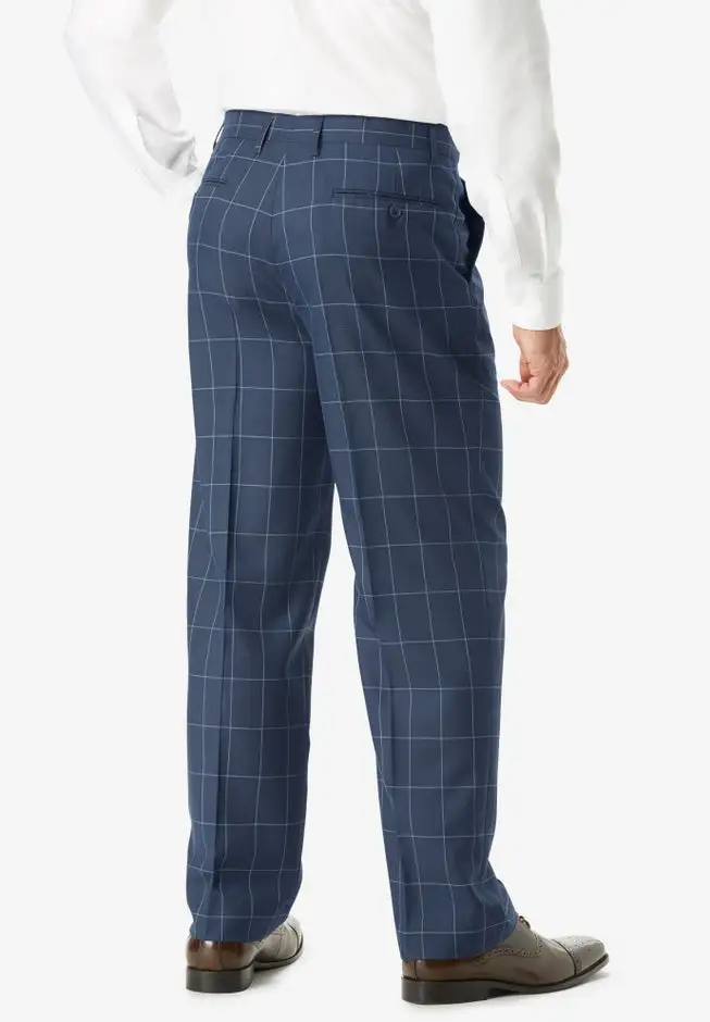 Easy Movement Plain-Front Expandable Dress Pants