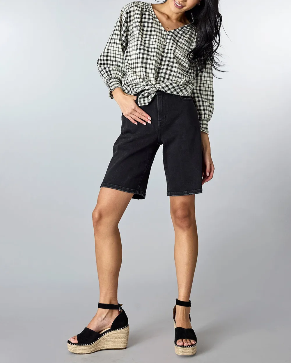 High Rise Wide Leg Short