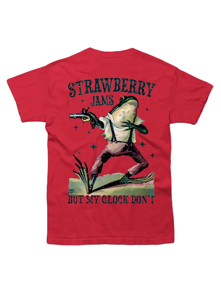 Back Printed Frog Motif T-Shirt