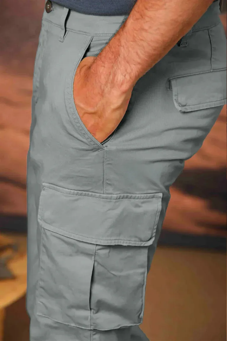 Sugar Paper Blue Men's Slim Fit Cotton Stretch Overalls