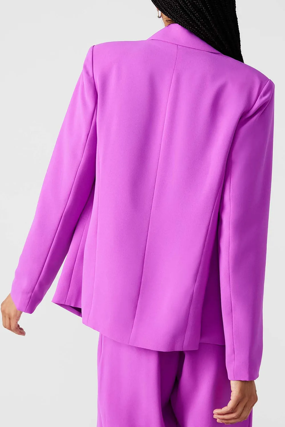Polyester Blazer Purple