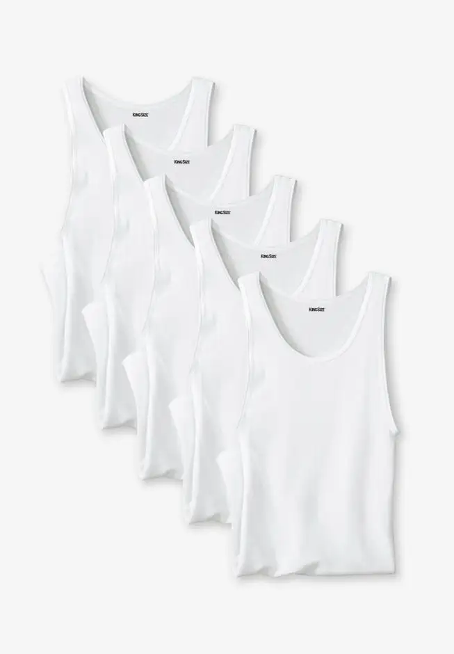Ribbed Cotton Tank Undershirt 5-pack