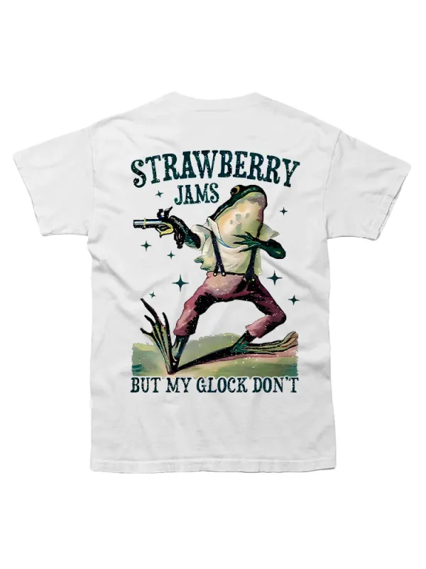 Back Printed Frog Motif T-Shirt