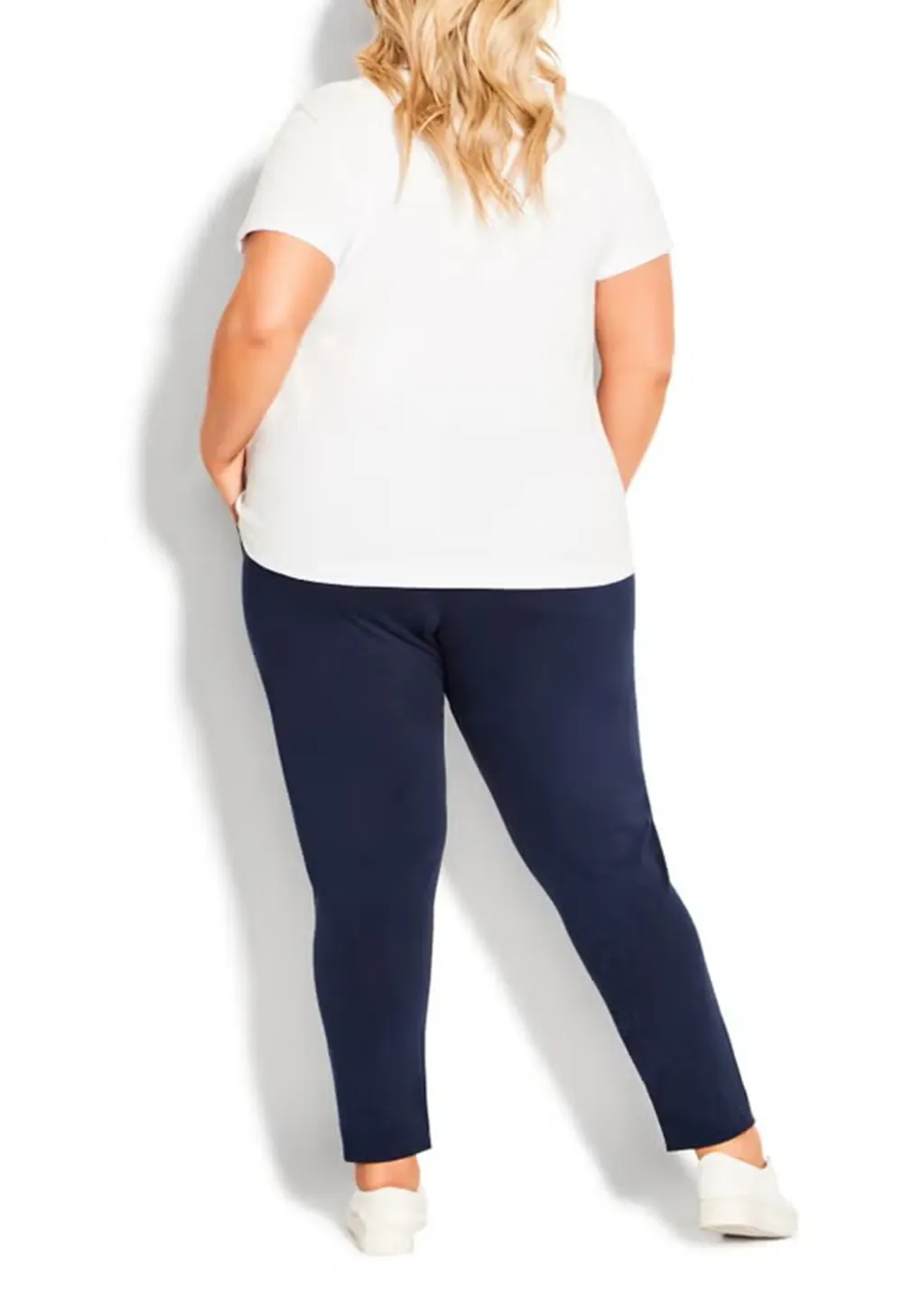 Solid-Color Women'S Knitted Skinny Pants