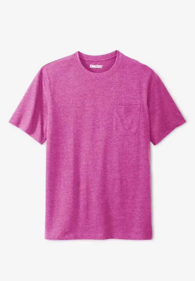 Shrink-Less Lightweight Pocket Crewneck T-Shirt