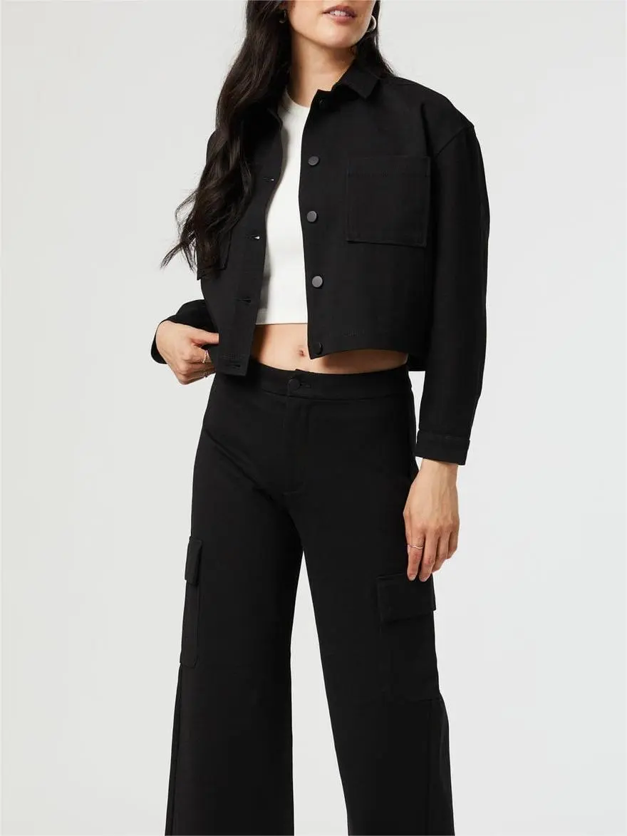 Regular Cotton Black Jacket