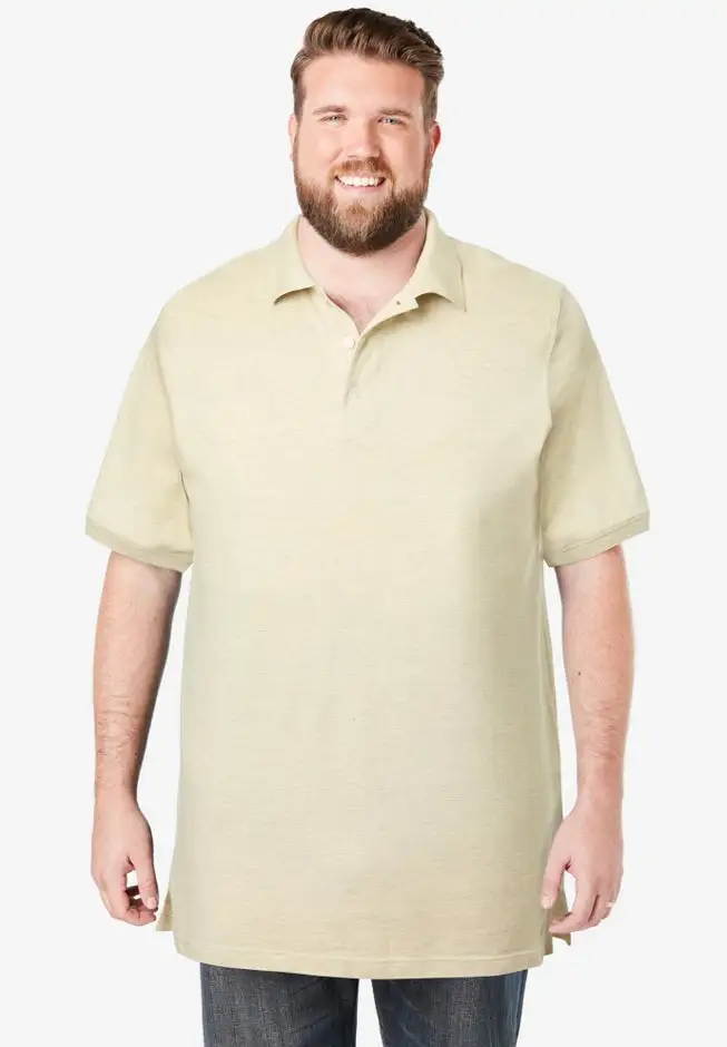 Longer-Length Shrink-Less™ Cotton Polo Shirt