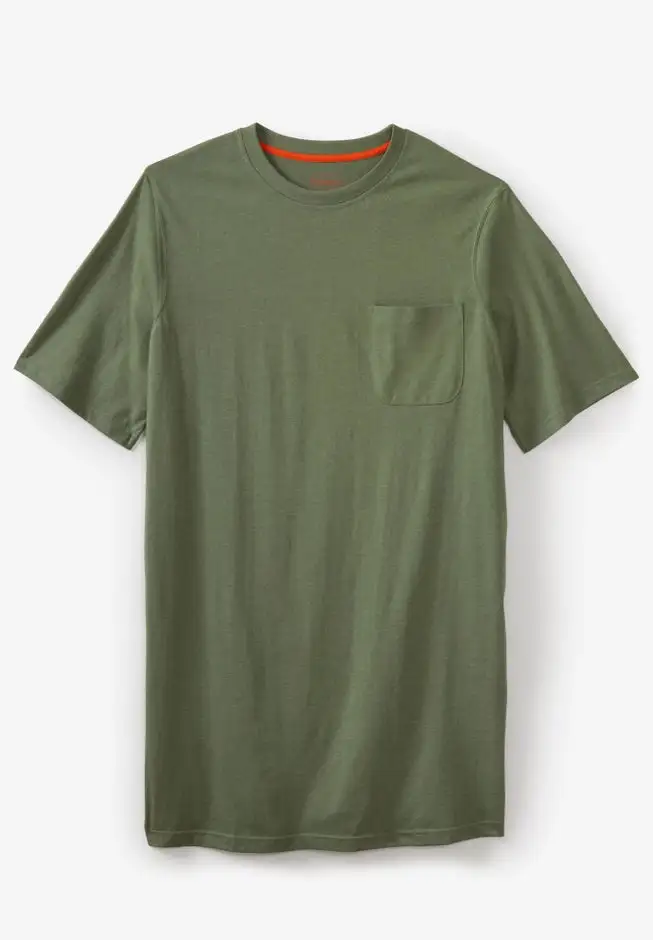 Heavyweight Longer-Length Pocket Crewneck T-Shirt