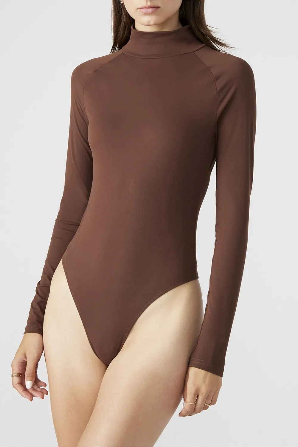 Long Sleeve Bodysuit Brown