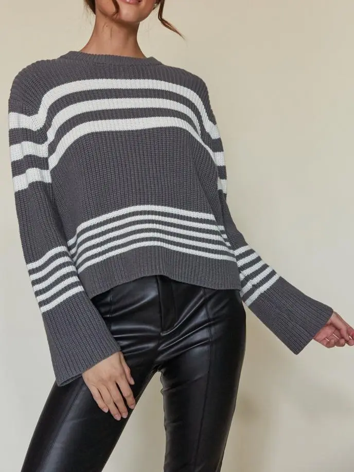 Adi Striped Knit Pullover