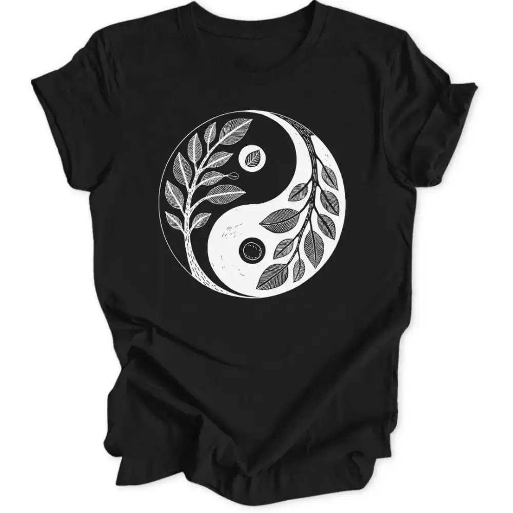 Ying Yang Leaves Unisex T-Shirt