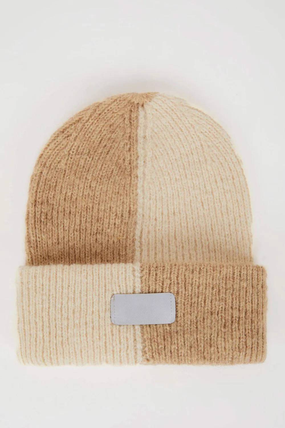 Patchwork Color-Block Wool Beret