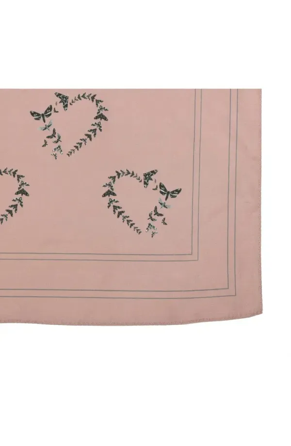 Rose Hand Painted Silk Scarf