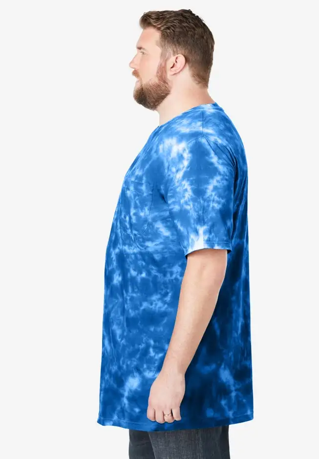 Shrink-Less Lightweight Longer-Length Crewneck Pocket T-Shirt