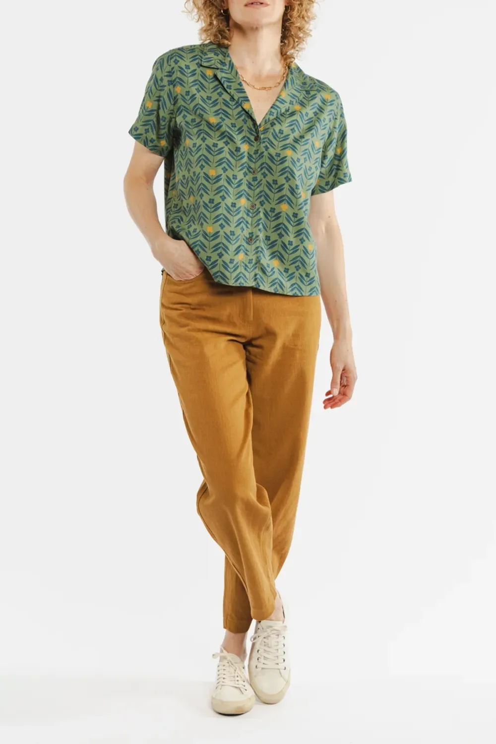 Daily Cropped Green Shirt