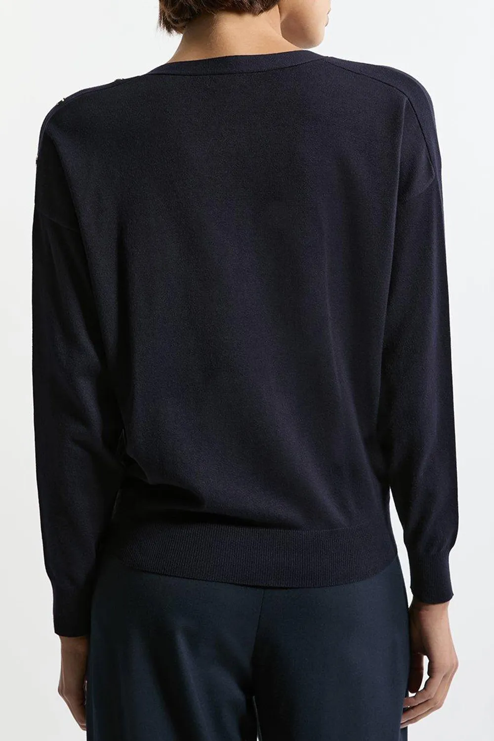 Viscose Blend V Neck Knit Jumper