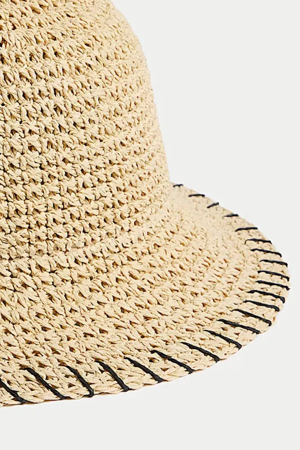 Textured Stitch-Woven Bucket Hat