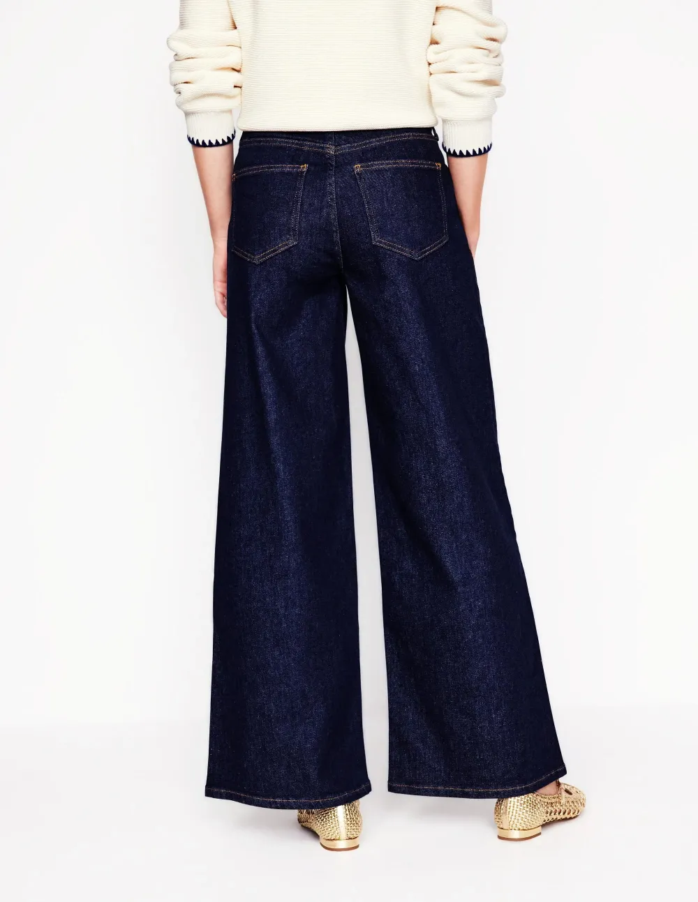 Indigo Rinse High - Rise Wide - Leg Jeans