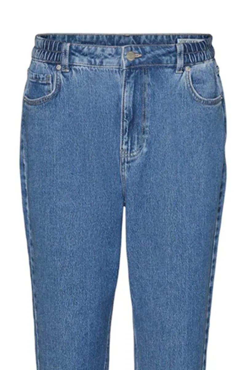 High Rise Elastic Waist Jeans