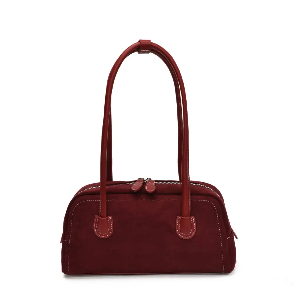 Roomy Suede Baguette Bag