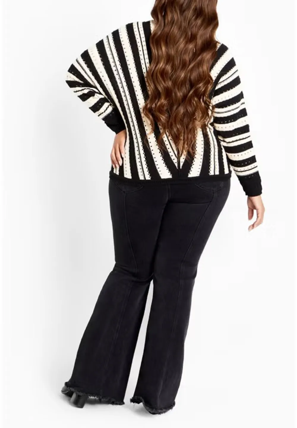 Contrasting Striped Sweater