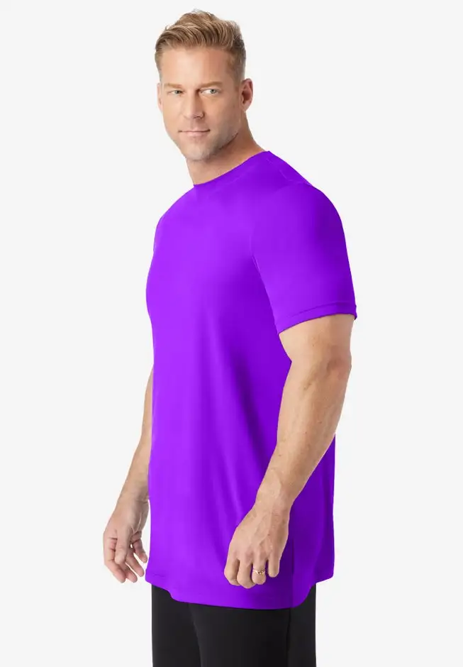 No Sweat Longer-Length Short Sleeve Crewneck Tee