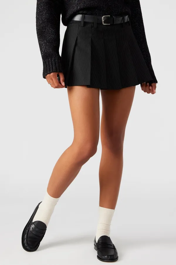 Stretch Suiting Skirt Black