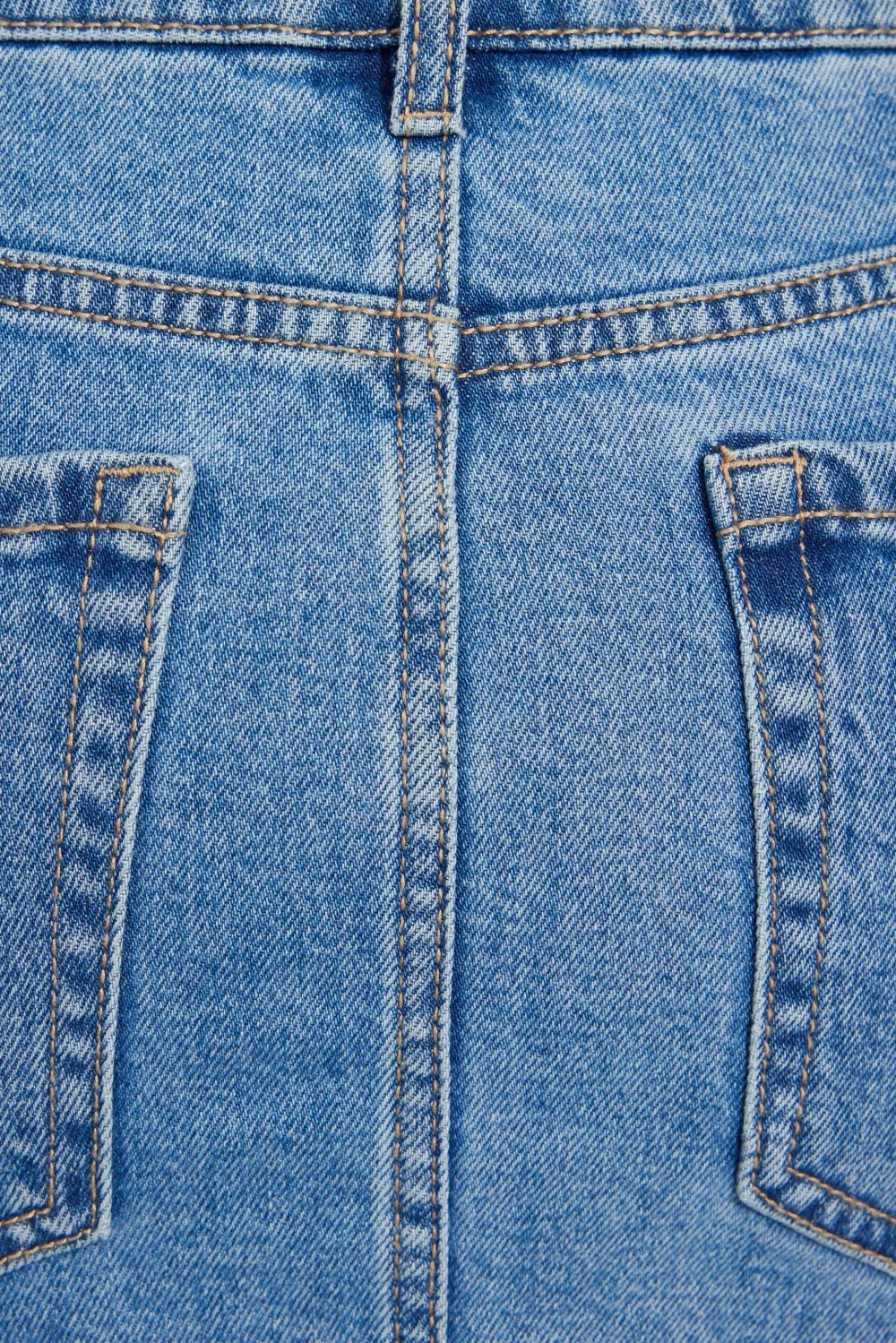 Fitted Denim Micro Skirt